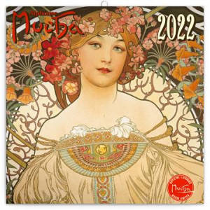 Kalendář 2022 poznámkový: Alfons Mucha, 30 × 30 cm