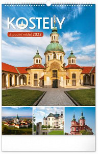 Kalendář 2022 nástěnný: Kostely a poutní místa, 33 × 46 cm