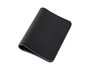 Kožené pouzdro na karty a doklady - černé hladké