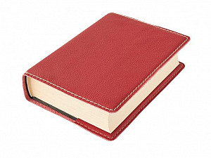 Kožený obal na knihu KLASIK M 22,7 x 36,3 cm - kůže červená