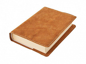 Kožený obal na knihu KLASIK M 22,7 x 36,3 cm - kůže medová semiš
