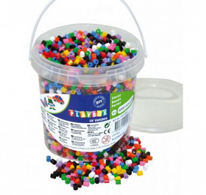 Playbox Korálky zažehlovací, kbelík - základní barvy 5000 ks