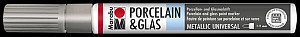 Marabu Popisovač na sklo/porcelán 1-2 mm - stříbrný