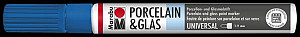 Marabu Popisovač na sklo/porcelán 1-2 mm - modrý