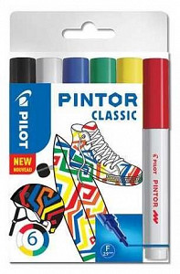 PILOT Pintor Fine Sada akrylových popisovačů 0,9-1,5mm - Classic 6 ks
