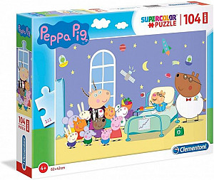 Clementoni Puzzle Supercolor Maxi - Peppa Pig, 104 dílků