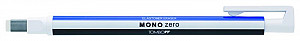 Tombow Gumovací tužka Mono Zero 2,5 x 5 mm - modrá/bílá/černá
