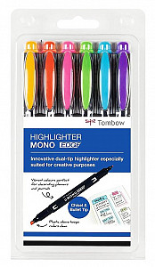 Tombow Zvýrazňovač MONO edge - sada 6 ks