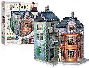 Puzzle 3D Harry Potter: Kratochvílné a kouzelnické kejkle a Denní věštec 285 dílků