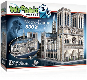 Puzzle Wrebbit 3D: Katedrála Notre-Dame / 830 dílků