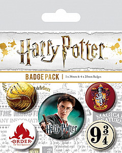 Harry Potter Set odznaků - Nebelvír
