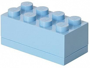 Úložný box LEGO Mini 8 - světle modrý