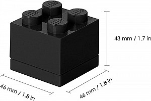 Úložný box LEGO Mini 4 - černý