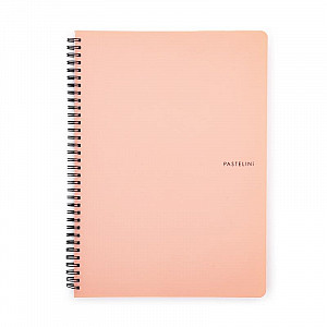 Twin wire blok A4 PP PASTELINI meruňková