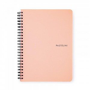 Twin wire blok A5 PP PASTELINI meruňková