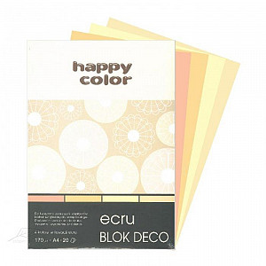 Blok s barevnými papíry A4 Deco 170 g - ecru odstíny