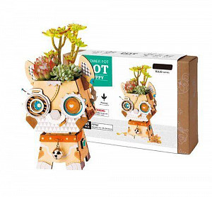 NiXiM Dřevěné 3D puzzle - Květinač pejsek