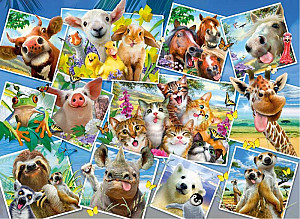Puzzle Zvířecí pohlednice 2v1, dřevěné, 505 dílků