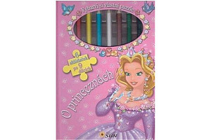 Vybarvi si vlastní puzzle: O princeznách