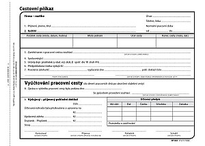 Cestovní příkaz, A5, 100 listů
