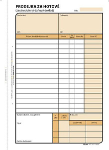 Prodejka za hotové, A5, 100 listů, NCR