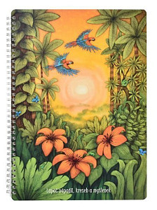 Kroužkový blok PŘÍRODA A4, čistý, 50 listů