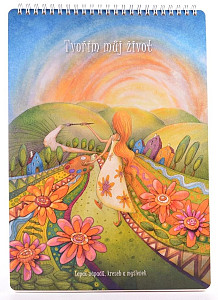 Kroužkový blok TVOŘÍM MŮJ ŽIVOT A4, čistý, 50 listů