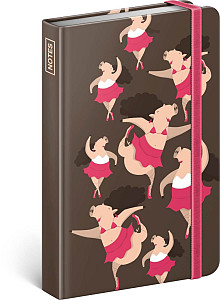 NOTIQUE Notes Piggie, linkovaný, 11 x 16 cm