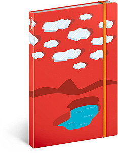 NOTIQUE Notes Ice Surfers, linkovaný, 13 x 21 cm