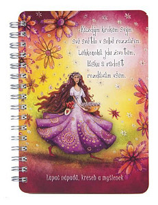 Kroužkový blok RADOST A LÁSKA  A6, čistý, 50 listů