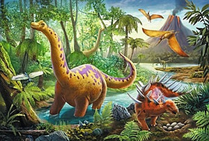 Puzzle Dinosauři na cestách