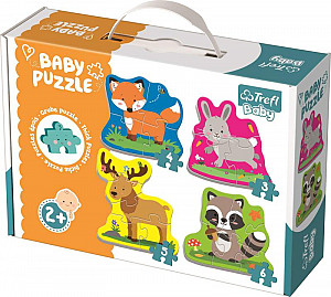 Baby puzzle Zvířata v lese 4v1