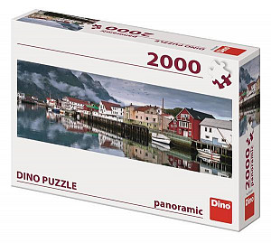 Puzzle 2000 Rybářská vesnice Panoramic