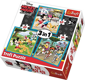 Puzzle Mickey Mouse a přátelé 3v1