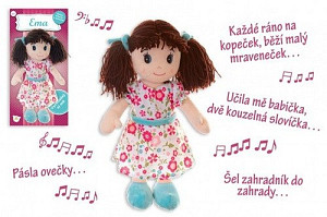 Panenka Ema hadrová plyš česky mluvící a zpívající