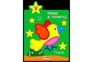 Ptáček 2-3 roky: Nalep a vybarvuj