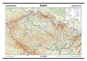 Česko Nástěnná mapa