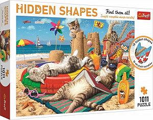 Puzzle Hidden Shapes: Kočičí prázdniny
