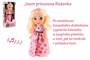 Panenka princezna Růženka plast 35cm