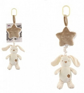 Zajíc s hvězdou plyš závěs na postýlku