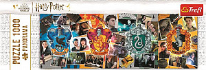 Panoramatické puzzle Harry Potter: Čtyři bradavické koleje 1000 dílků
