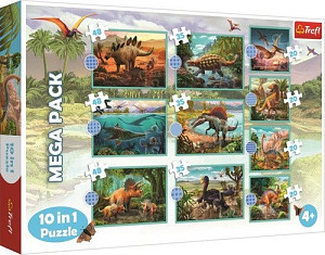 Puzzle Dinosauři MEGA PACK 10v1