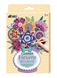 Škrabací obrázky - kytice (květiny)