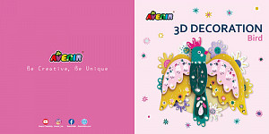 3D dekorace velká Pták