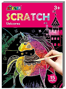 Škrabací kniha aktivit mini Jednorožci