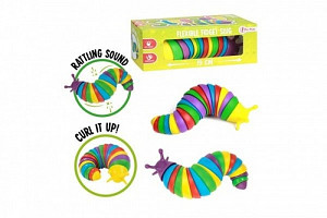 Slimák ohebný antistresový plast 19cm mix barev