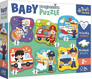 Baby puzzle Povolání a vozidla 6v1