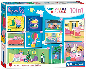 Puzzle Prasátko Peppa 10v1