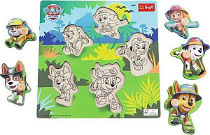 Dřevěná vkládačka Tlapková patrola v džungli