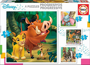 Puzzle Disney pohádky 4v1